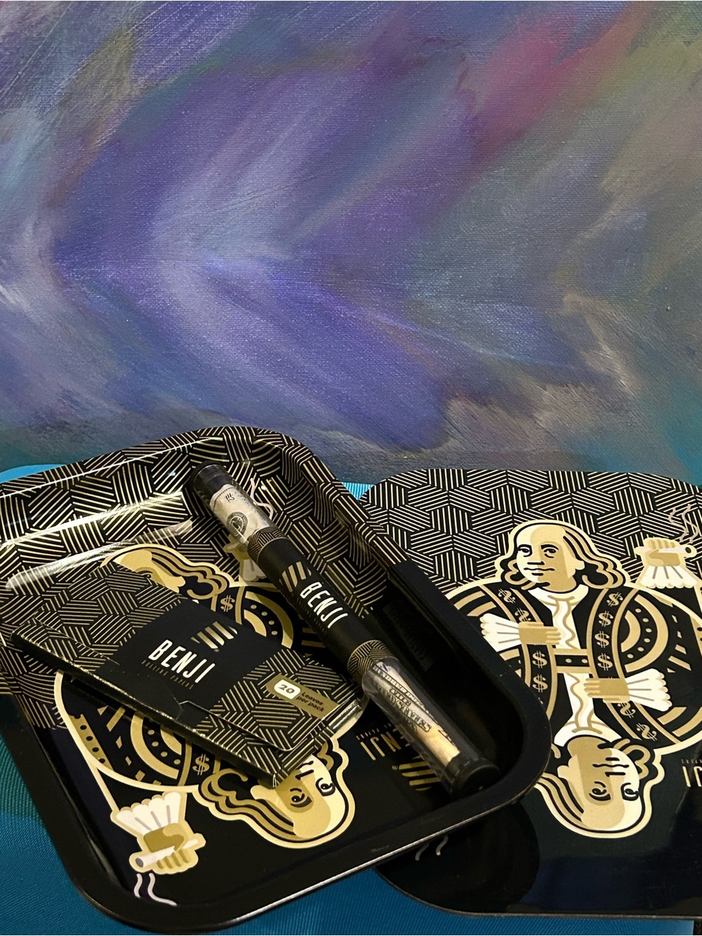 Ben Franklin Rolling Tray Set with Accessories